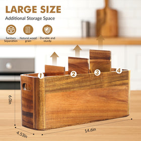 Rodelna utensil holder features removable dividers for customizable sorting.