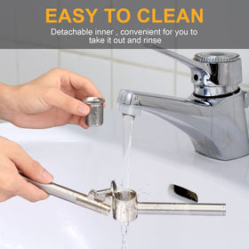 Roeene garlic press circular-press design maximizes garlic output.