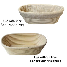 RoEsha natural rattan baskets are durable and moisture-absorbing for crisp crusts.