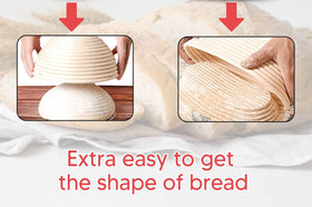 RoEsha 10-inch oval basket set helps shape loaves and bake evenly.