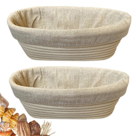 RoEsha oval banneton baskets for artisan bread proofing, ideal for home bakers.