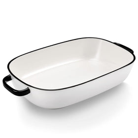 Roeveca 6qt rectangular baking dish white for oven-to-table serving