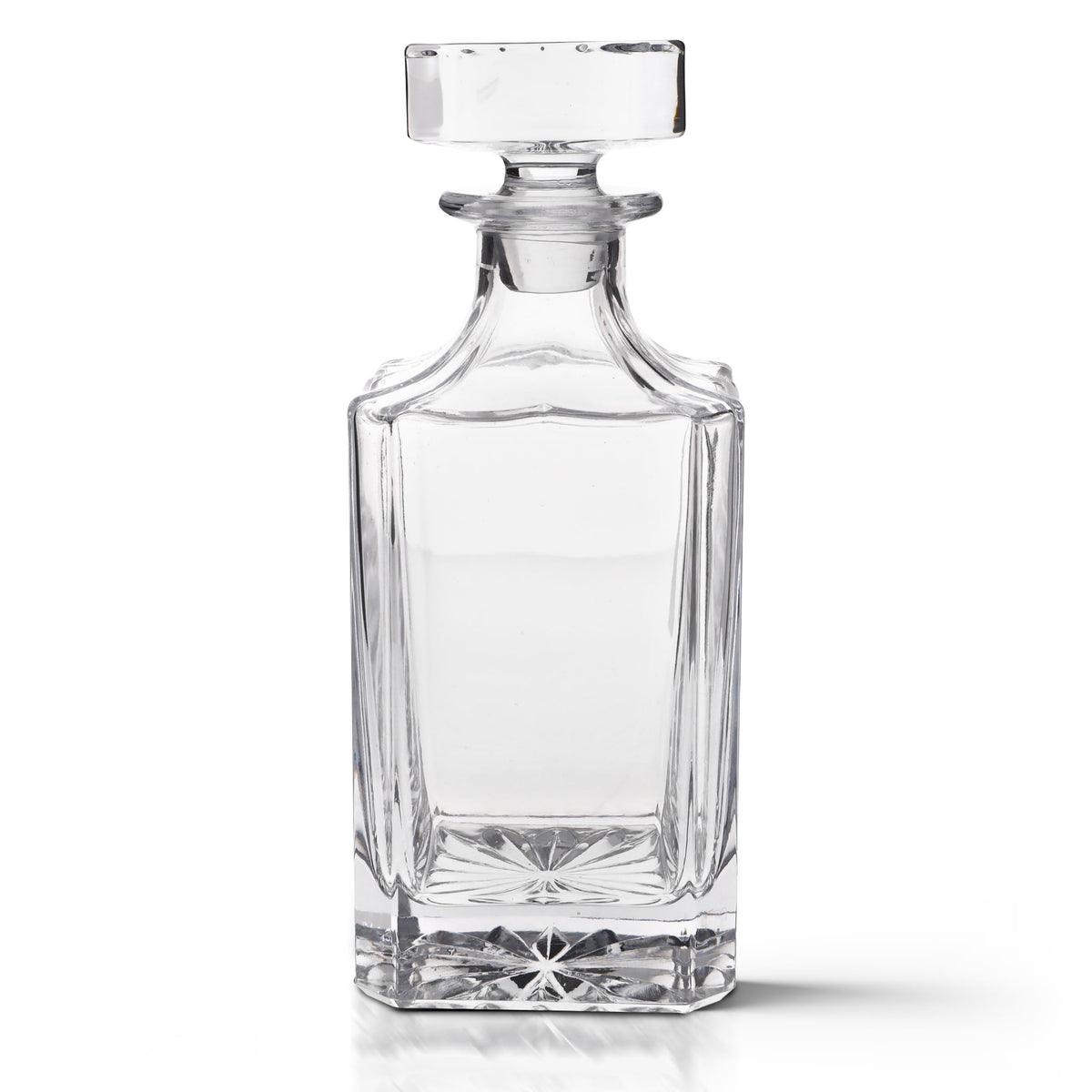 Rogue River Tactical blank square whiskey decanter with glass stopper ready for engraving