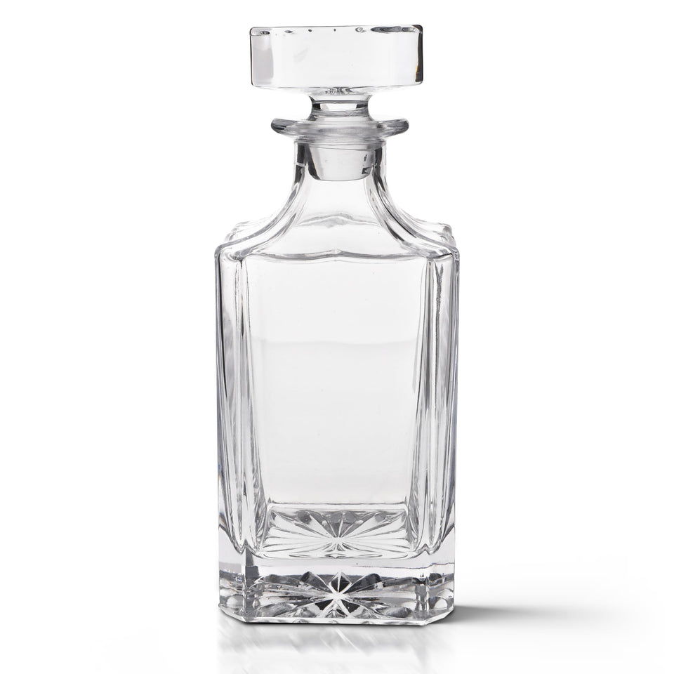 Rogue River Tactical blank square whiskey decanter with glass stopper ready for engraving