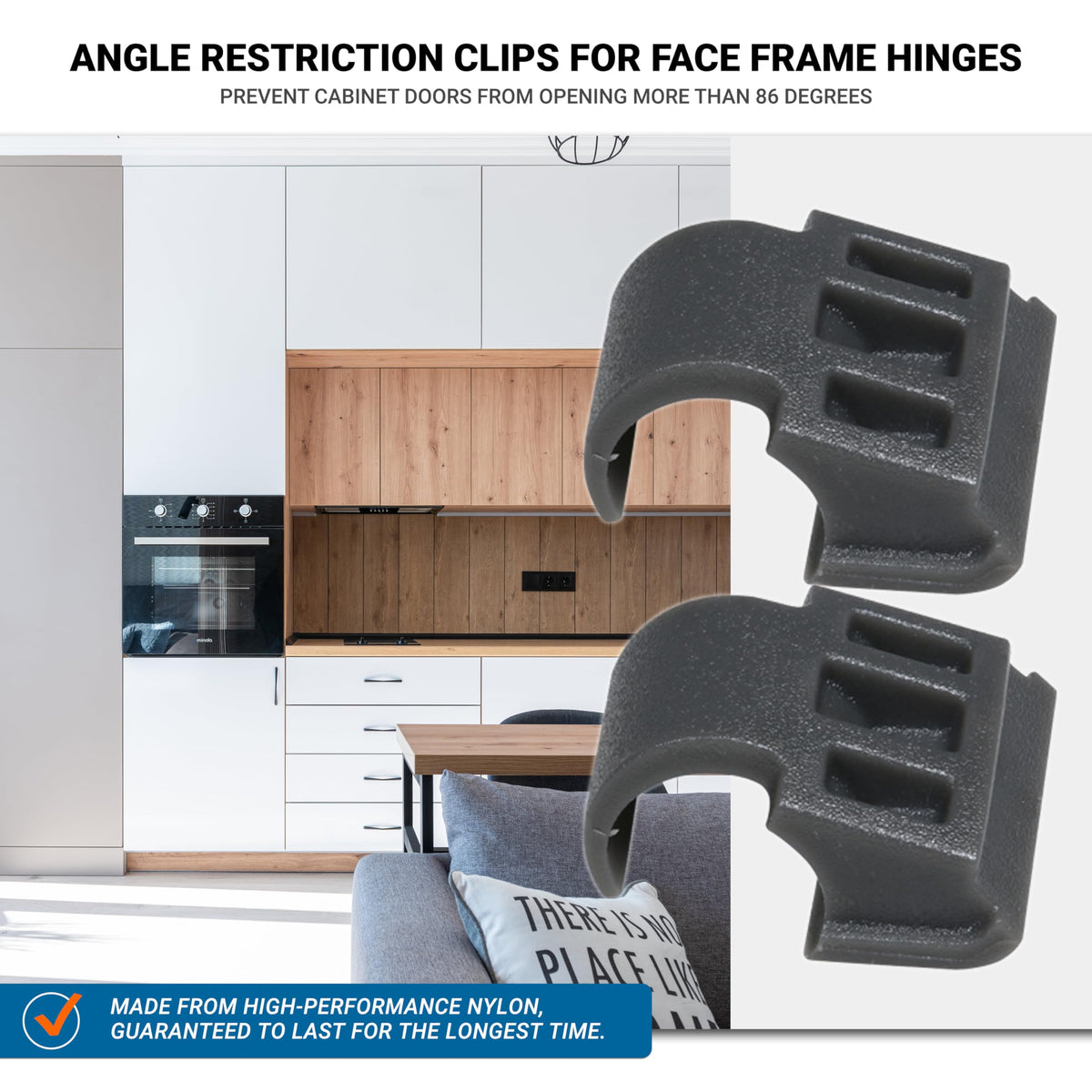 Rok cabinet-door restriction clip NEH89 design shown for precise door stops.