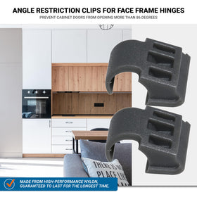 Rok cabinet-door restriction clip NEH89 design shown for precise door stops.