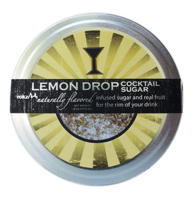 Rokz Lemon Drop Sugar Rimmer on a plate for easy cocktail rims.