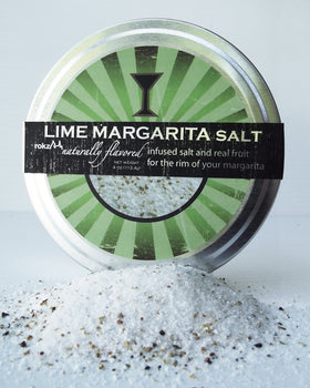 Rokz Lime Margarita Salt rim on glass for professional presentation