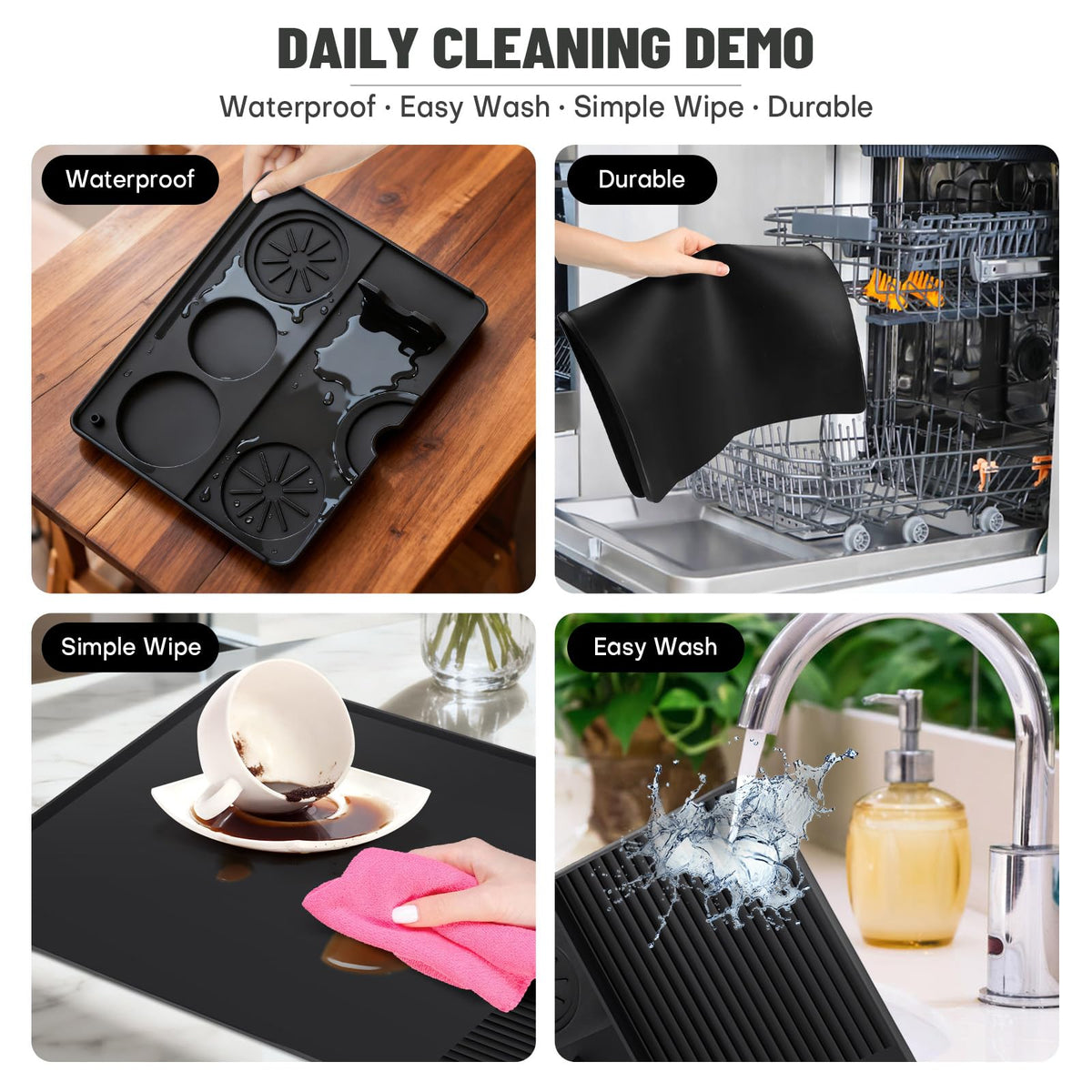 Rolitwils detachable drying pad keeps damp items organized.