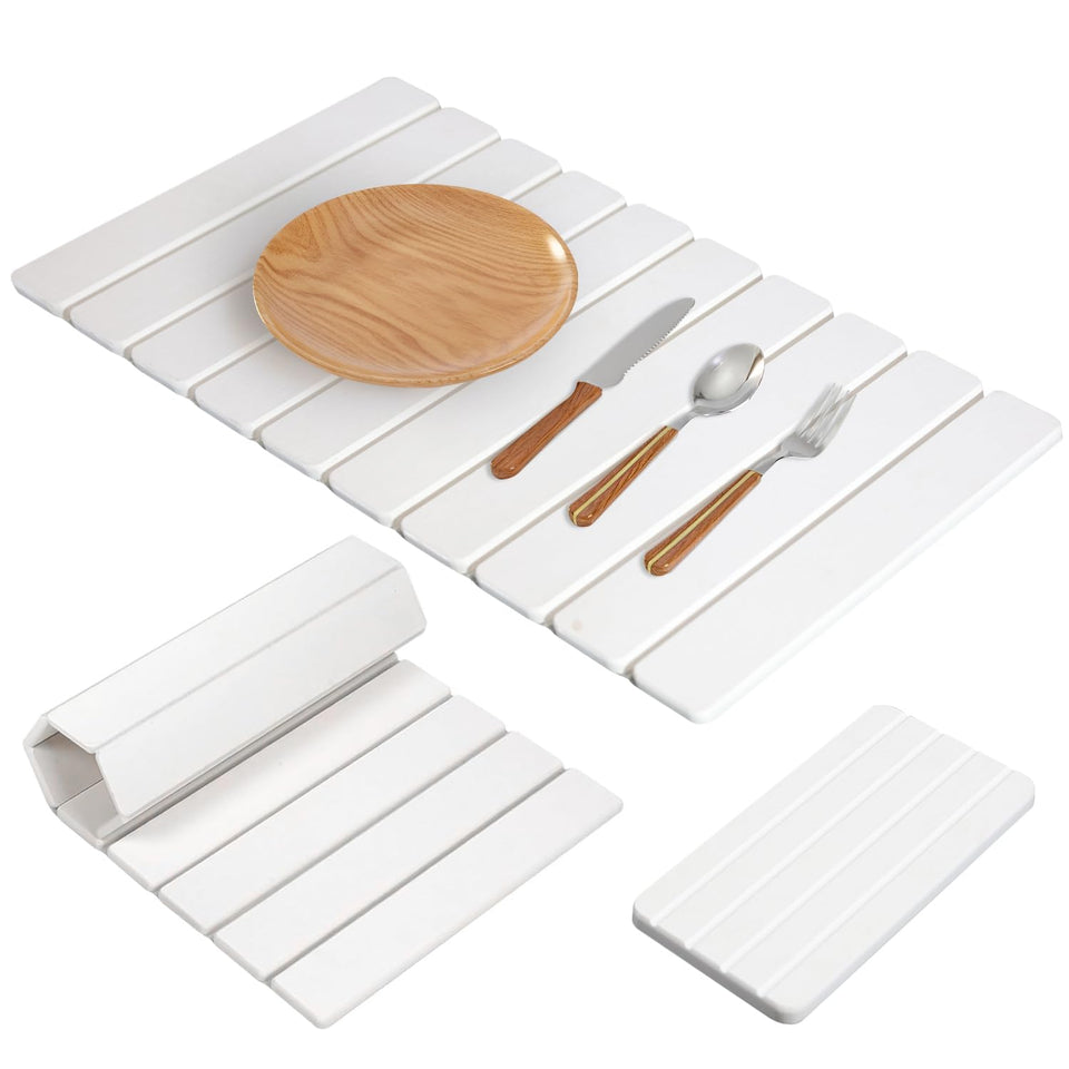 ROLLET stone-drying-mat-24x16 aids quick countertop drying and organization.