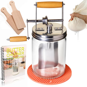 Roman Ventures Dazey butter churner assembly for traditional, hands-on butter making.