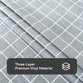 Romanstile 54x78 inch tablecloth in grey fits large tables and extends surface protection.