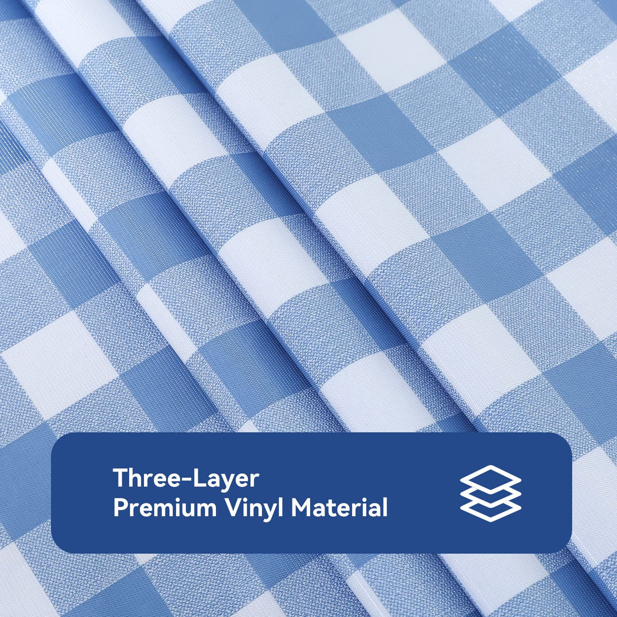 Romanstile camping picnic table cloth keeps surfaces clean on trips.