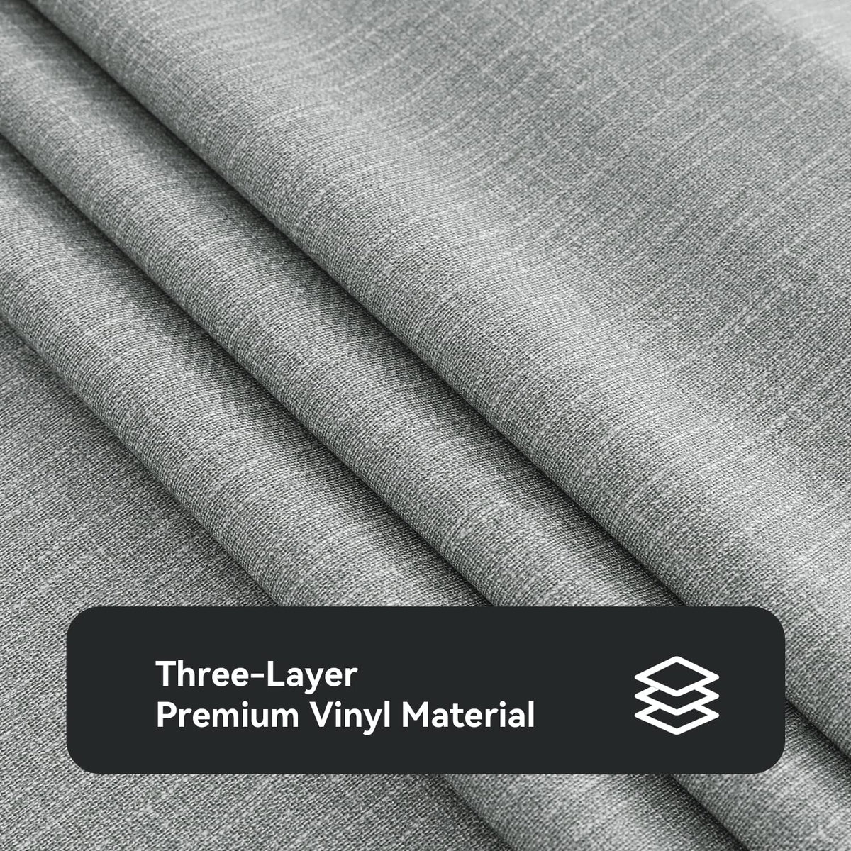 Romanstile close-up of PVC material showing thick vinyl durability.