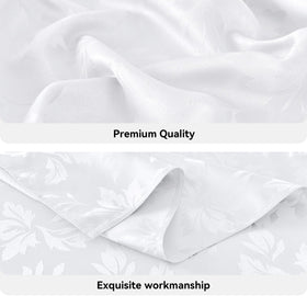 Romanstile heavy weight polyester fabric offers durable table coverage
