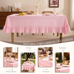 Romanstile linen-like texture adds casual sophistication to tables.