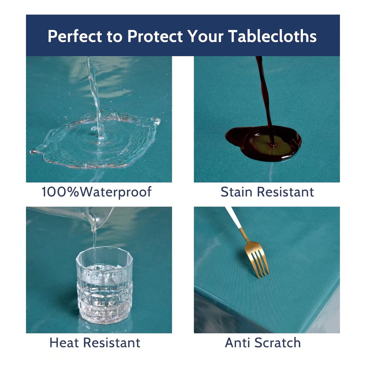 Romanstile outdoor dining protector on terrace offers spill resistance outdoors