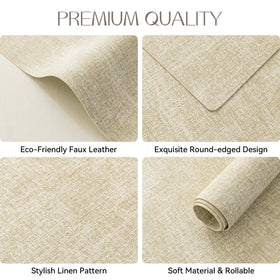 Romanstile reversible placemats beige dual-tone design adds versatility to table settings.