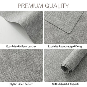 Romanstile placemats resist heat up to 212℉ for hot dishes.