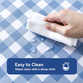 Romanstile buffalo plaid waterproof tablecloth for easy cleanup after gatherings.