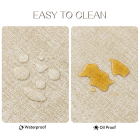 Romanstile vinyl placemats beige waterproof surface ideal for outdoor dining and picnics.
