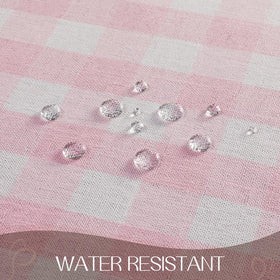 Romanstile 55 x 84 inch tablecloth drapes generously over a table