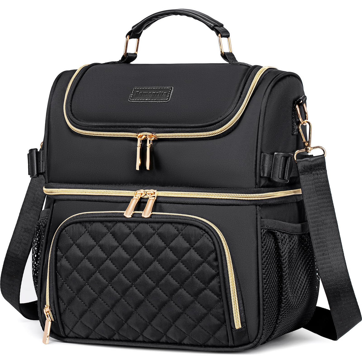 Romenrita dual-compartment lunch bag keeps snacks organized for work