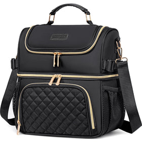 Romenrita dual-compartment lunch bag keeps snacks organized for work