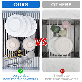 Romise heat-resistant rack withstands up to 400 degrees Fahrenheit for prep tasks.