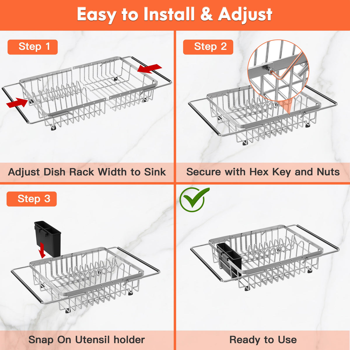 Romision anti-slip feet protect counters while drying bowls, plates, and cups.