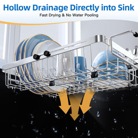 romision hollow-out drain directs water into the sink