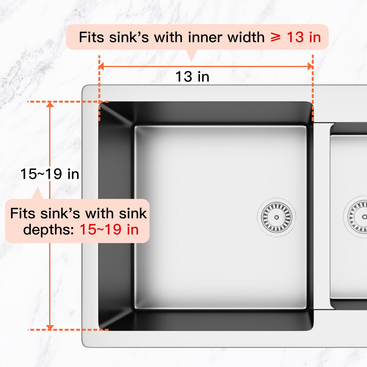 Romision rustproof rack withstands daily dishwashing without staining or corroding.