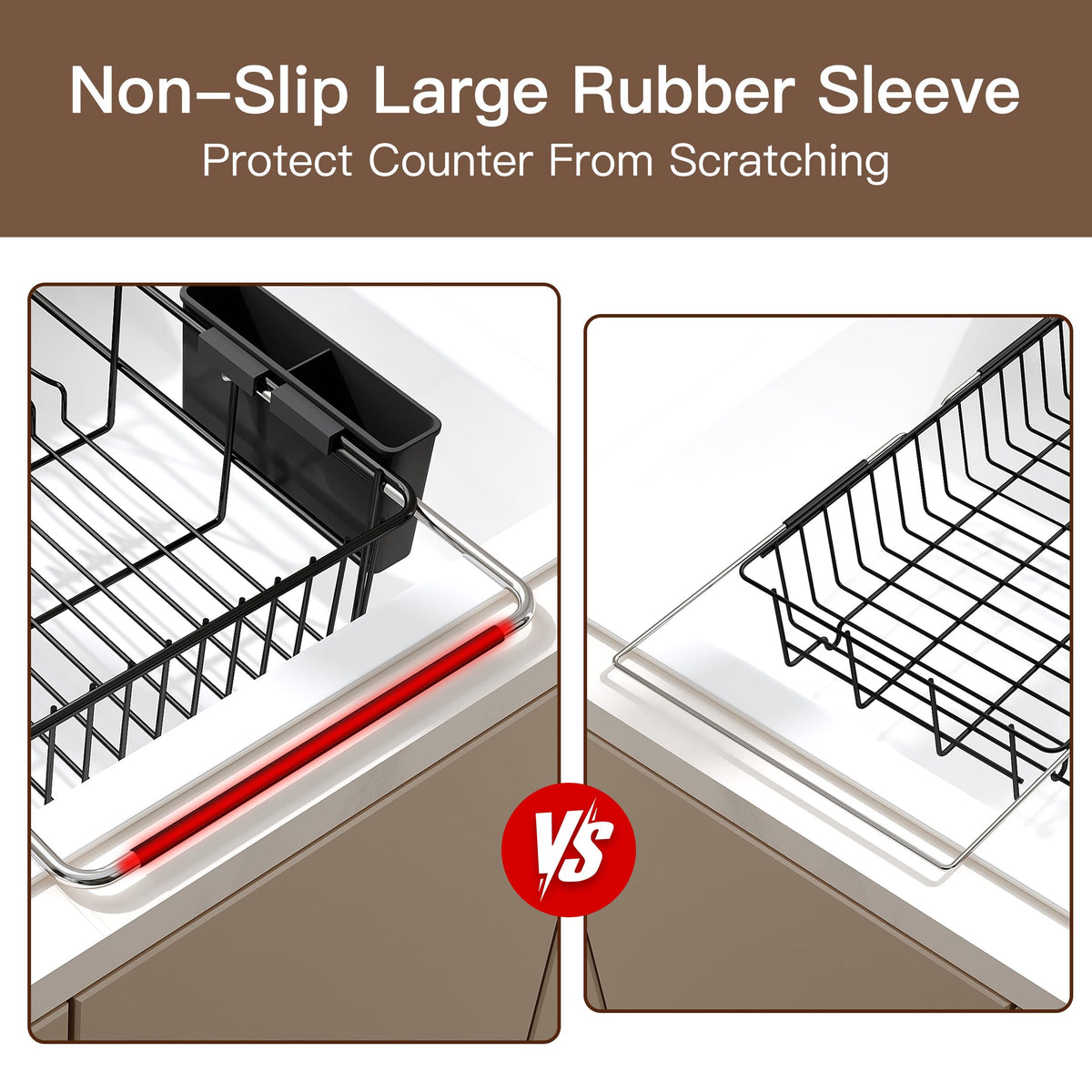 Romision space-saving dish drying rack expands capacity without clutter.