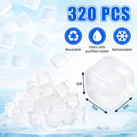 Romooa ice cubes tray close-up showing clear 1x1 inch cubes.