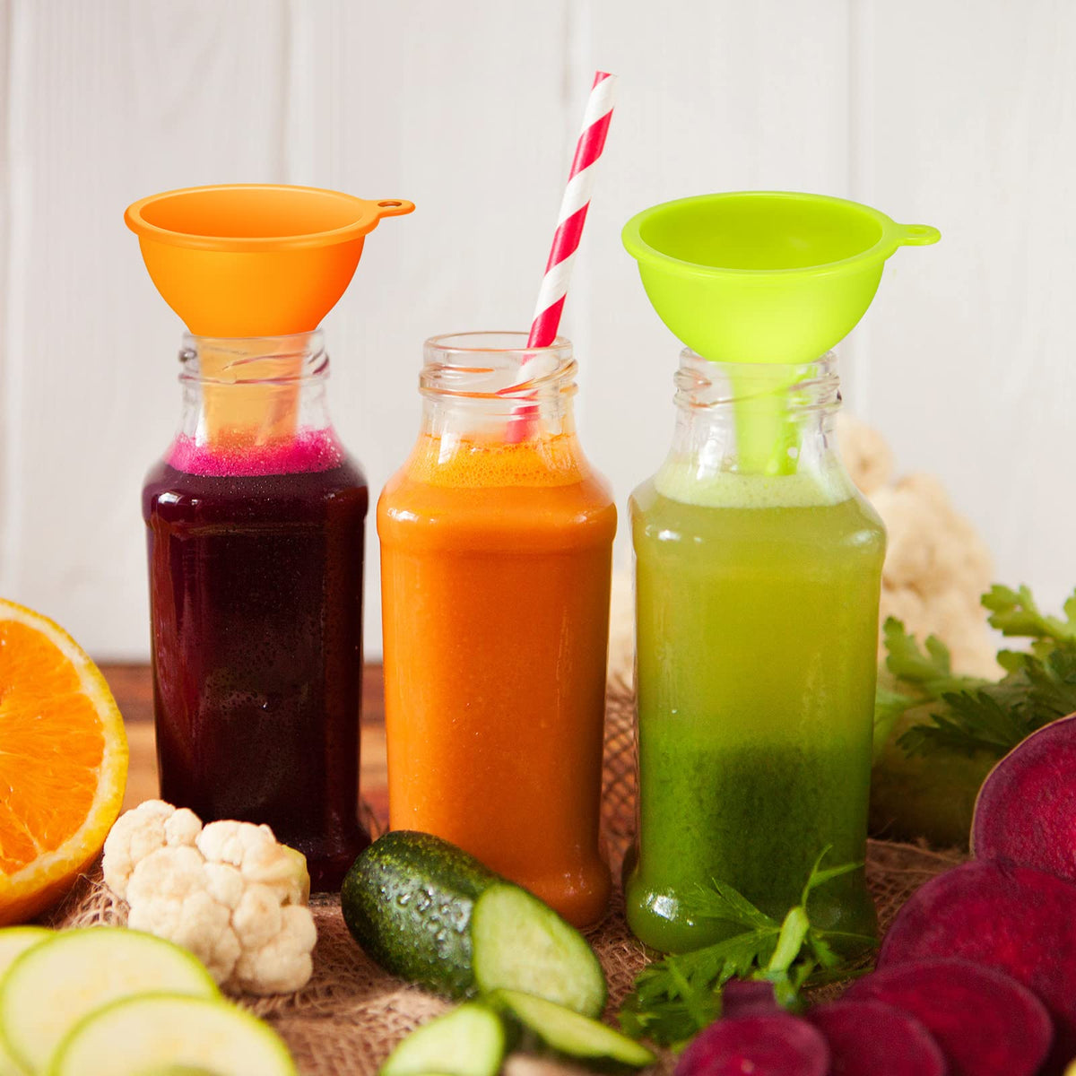 Romooa silicone funnels are dishwasher safe for quick cleaning