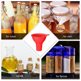 Romooa silicone funnels are heat resistant for hot liquids and jams