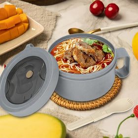 Ronanemon 28oz bowl with handles offers easy, safe lifting from the microwave.