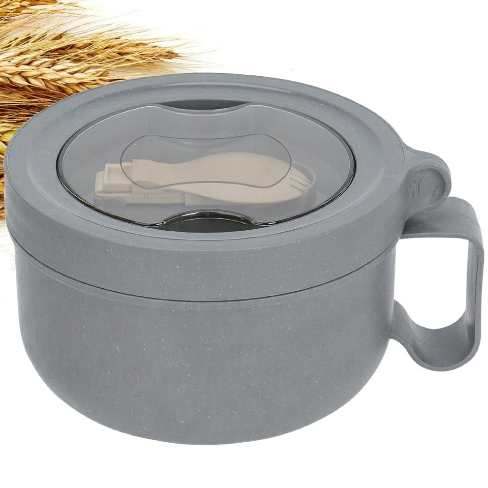 Ronanemon 28oz bowl with lid keeps soup hot and spill-free at home.