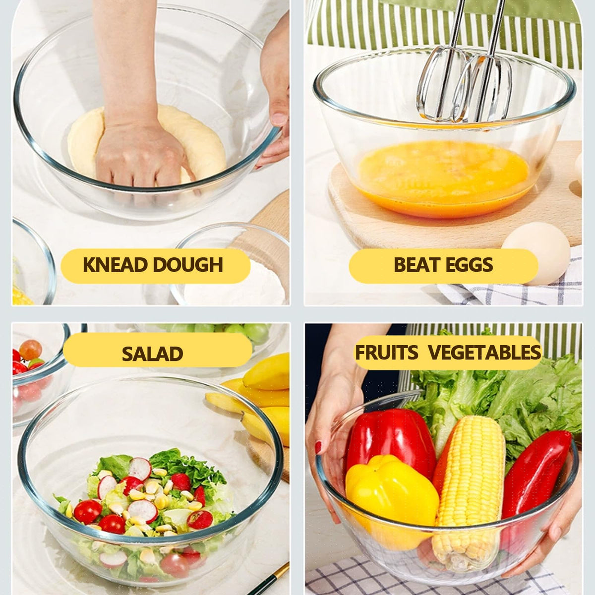 Ronanemon airtight lid preserves freshness during storage and marinating.