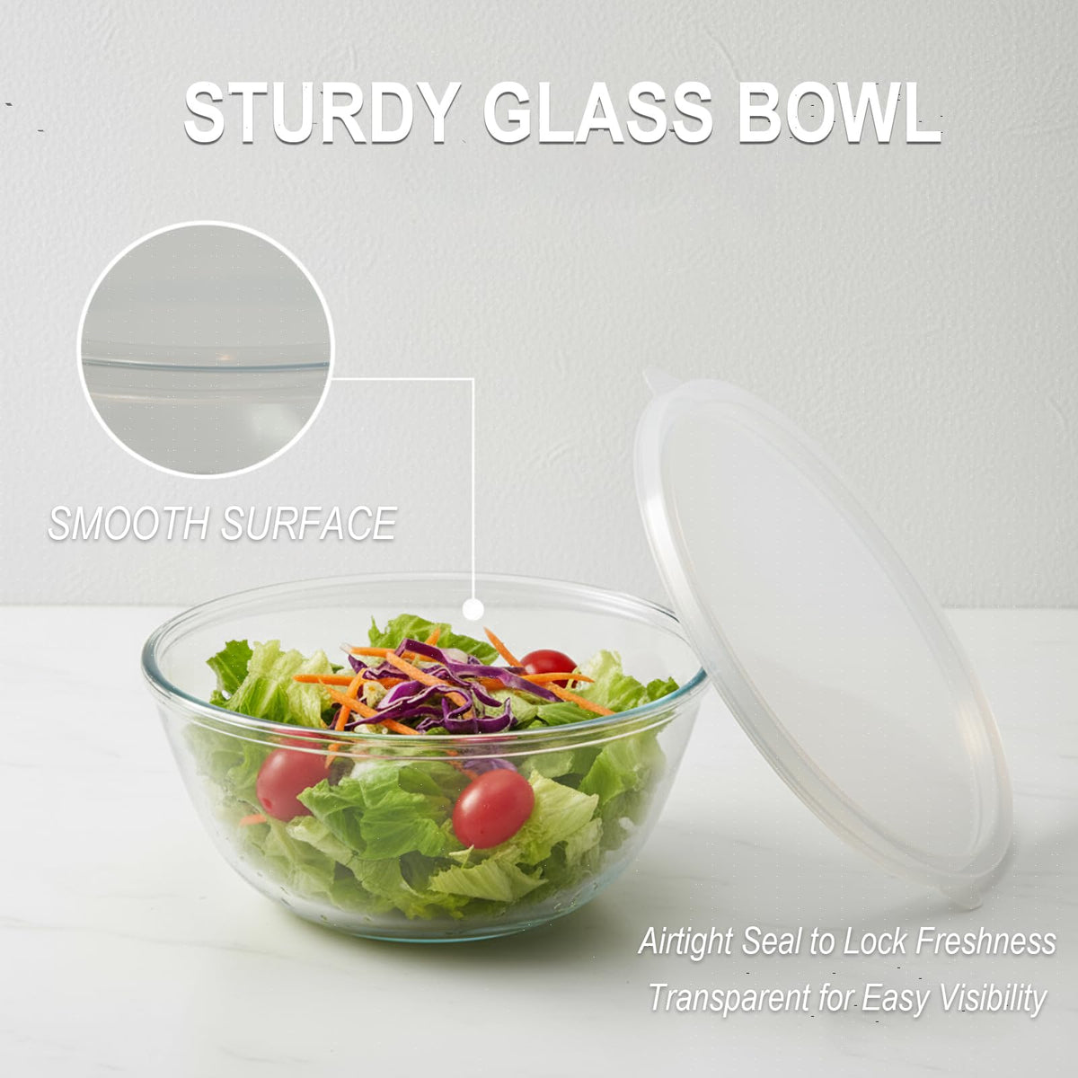 Ronanemon clear interior bowl supports easy stirring and pouring.