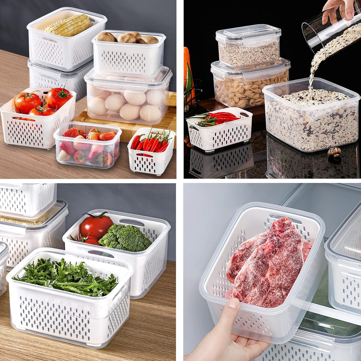 Ronanemon four-size fridge organizer helps maximize shelf space.