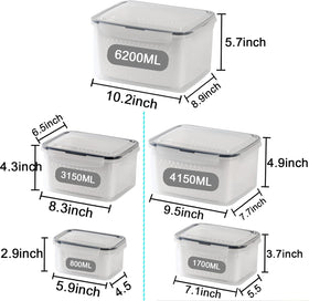 Ronanemon 1700ml container showcasing stackable fridge storage