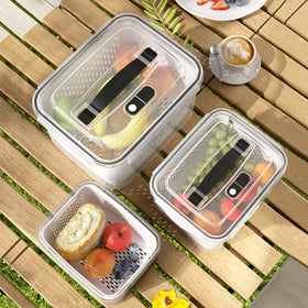 Ronanemon fruit storage container 315l front view for organized fridge storage