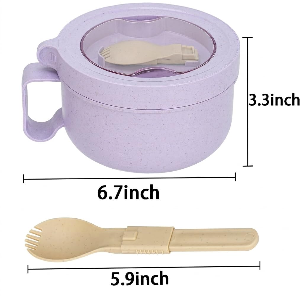 Ronanemon ramen bowl with handle design, easy to grip and heat-safe for quick meals.