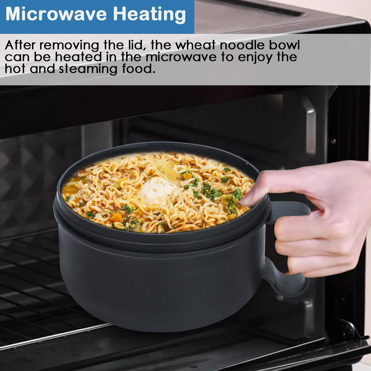 Ronanemon microwave-safe bowl heats quickly with even results.