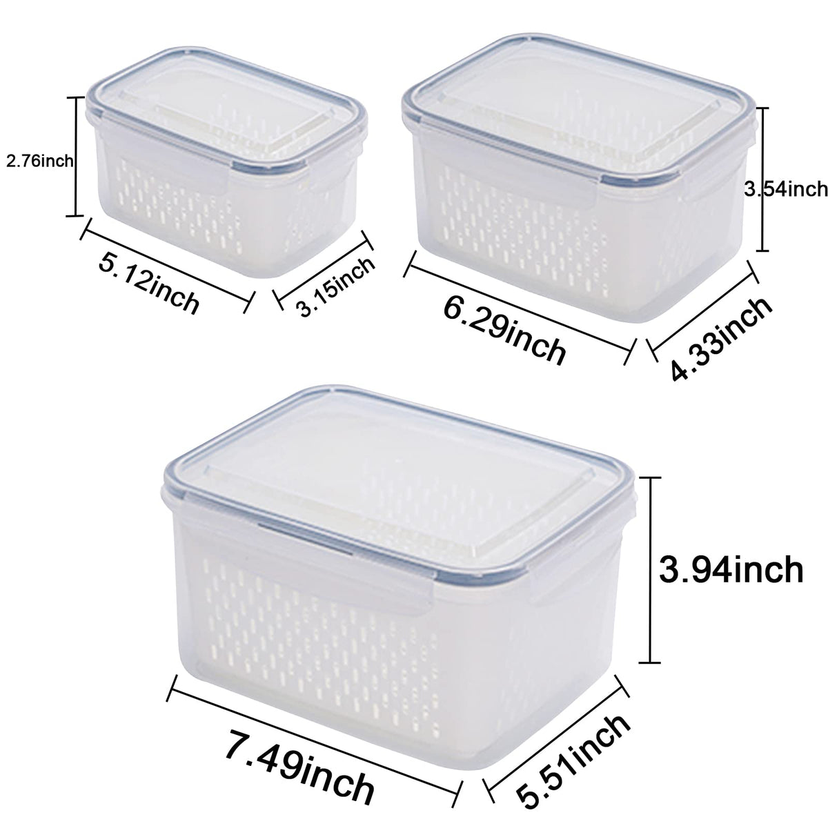 Ronanemon sealed fridge organizer showing locking buckles and moisture control
