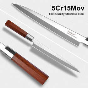 Rondauno sashimi knife full tang design ensures strong, durable performance.