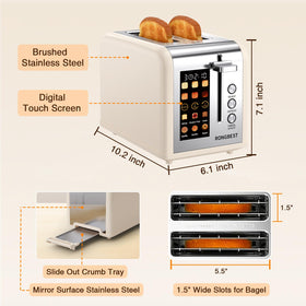 RONGBEST cream toaster 4.4-inch touchscreen enables precise browning