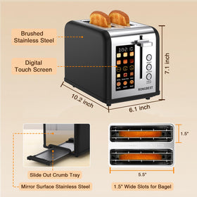 RONGBEST even toasting system delivers balanced browning across slices