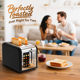 RONGBEST removable crumb tray for quick cleanup after toasting